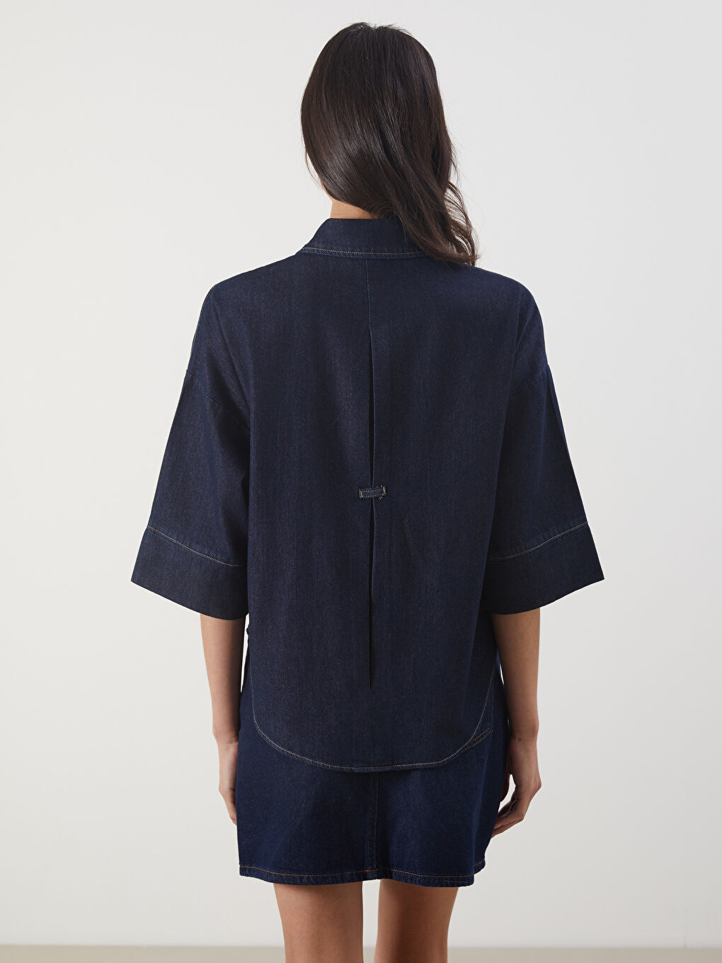 Loose Fit Women's Denim Shirt -S5PN84Z8-309