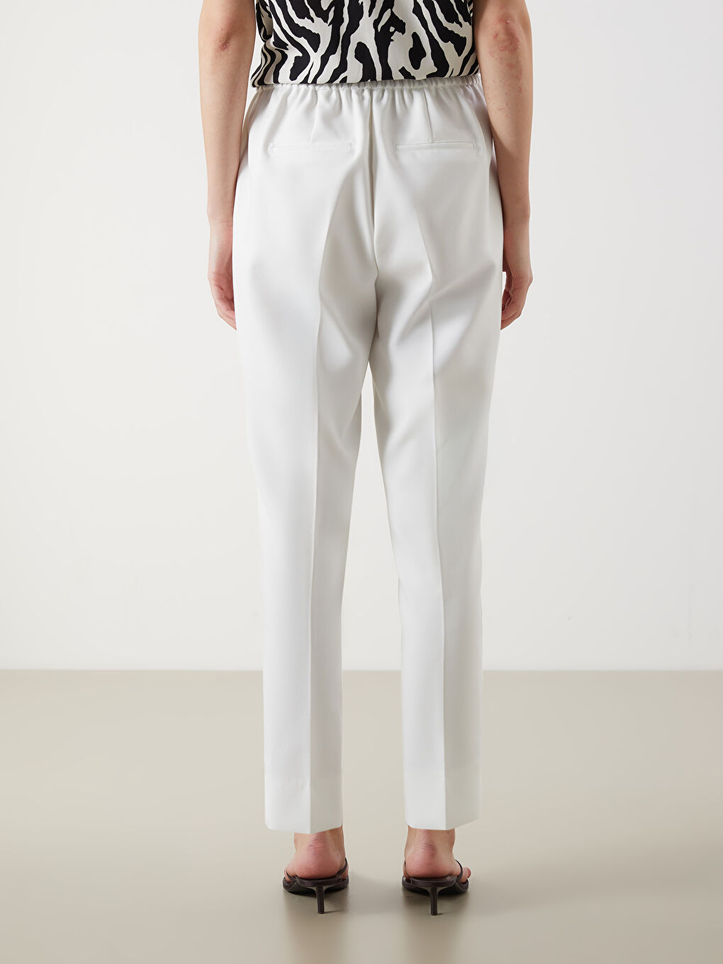 Elastic Waist Carrot Fit Women's Trousers -S5PO19Z8-Q6K