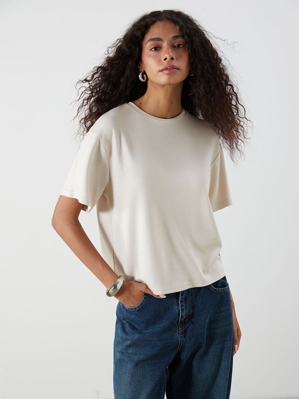 XSIDE Crew Neck Women's T-Shirt -S5PO25Z8-ZK9