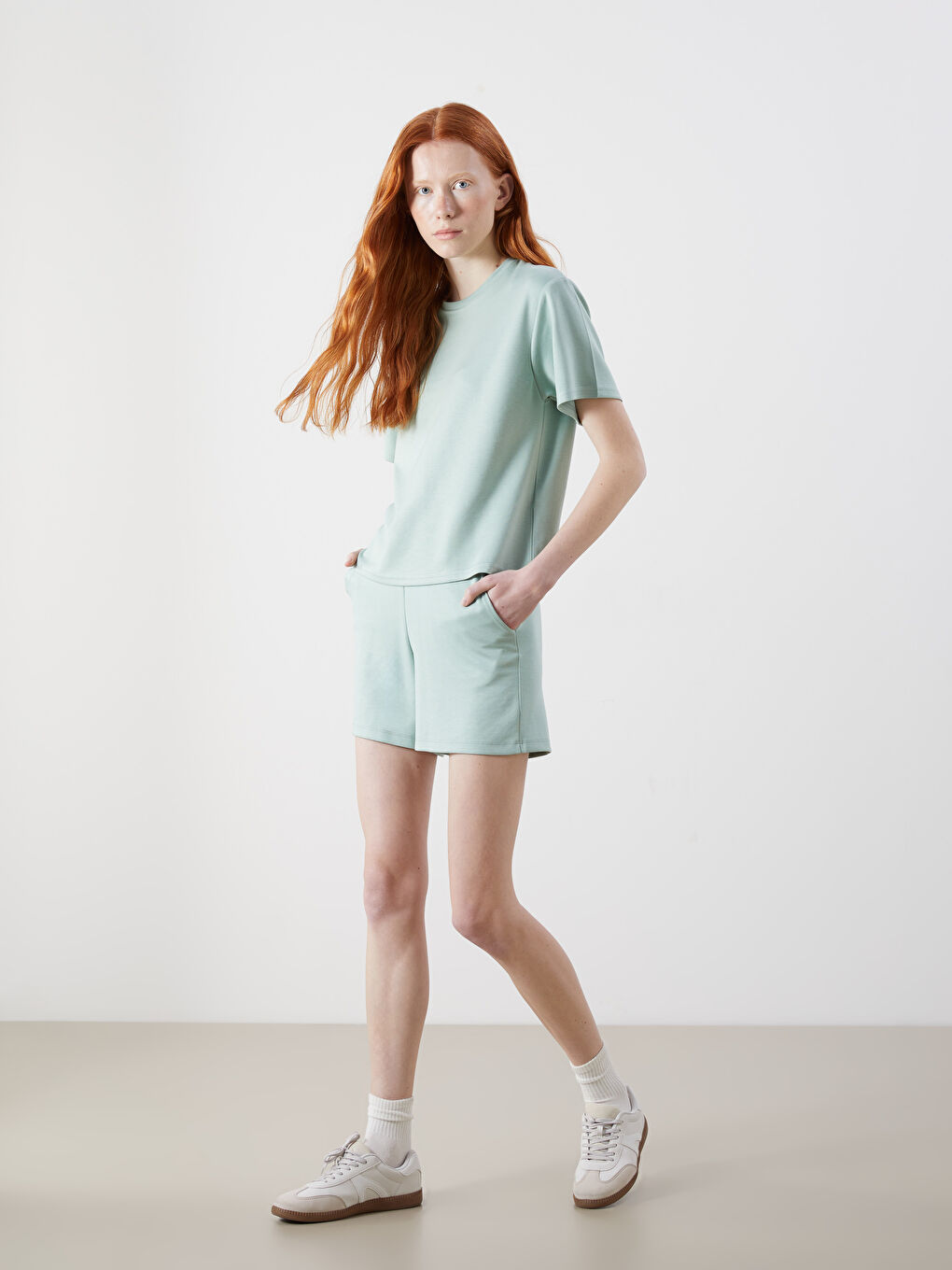 Elasticated Waist Women's Shorts -S5PO26Z8-ZBC