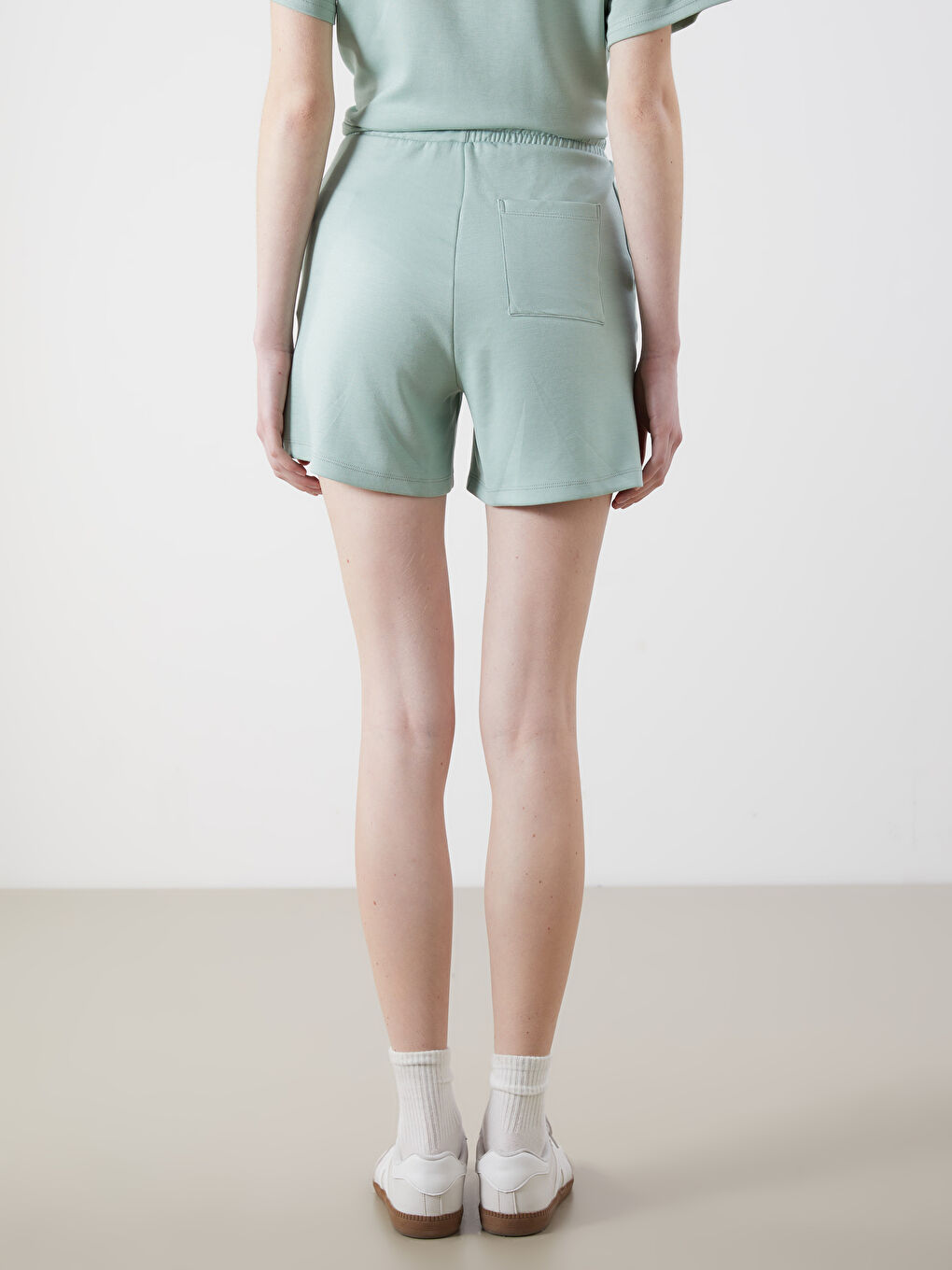 Elasticated Waist Women's Shorts -S5PO26Z8-ZBC