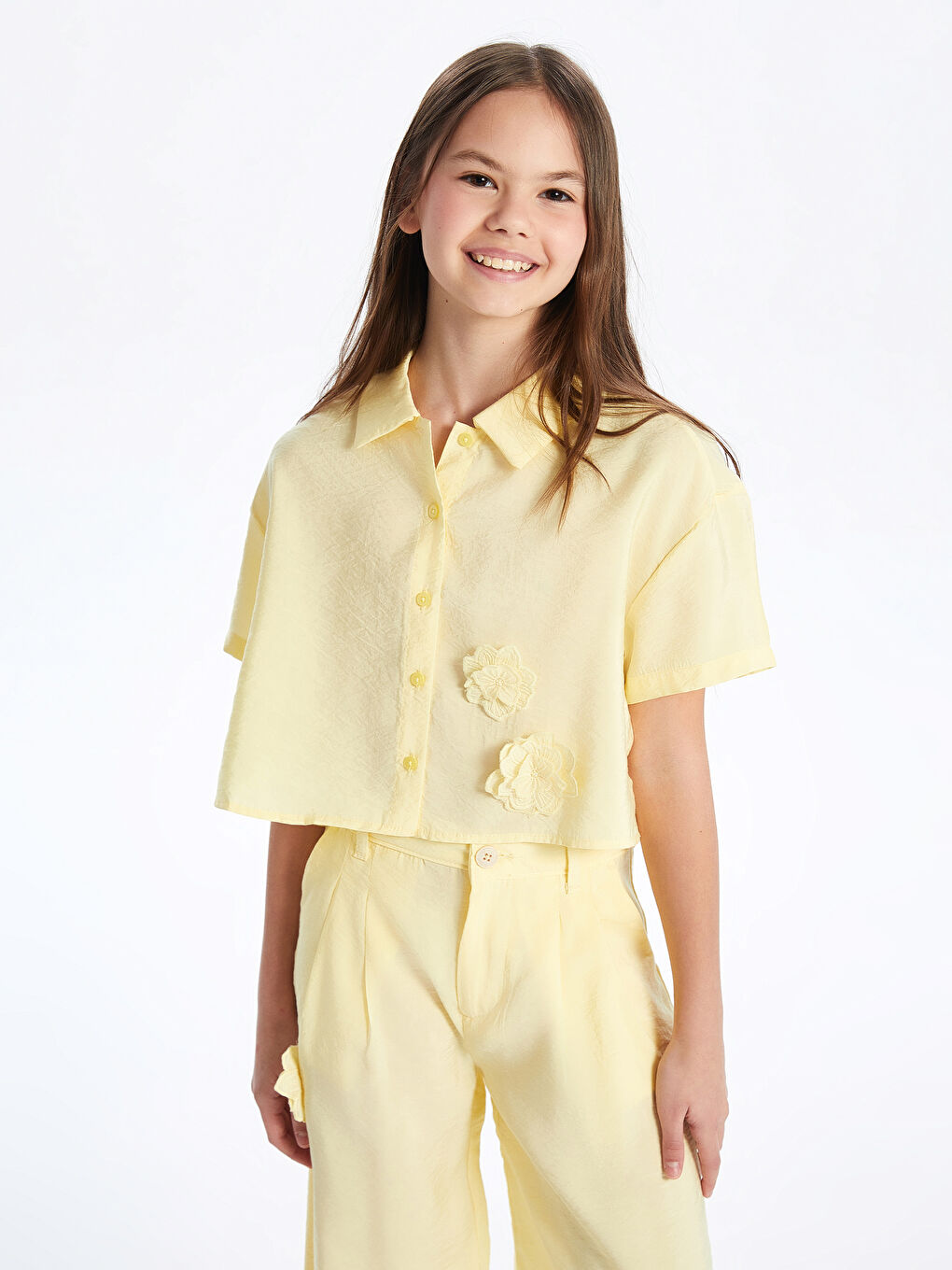 Floral Girls' Shirt -S5PO39Z4-DKD