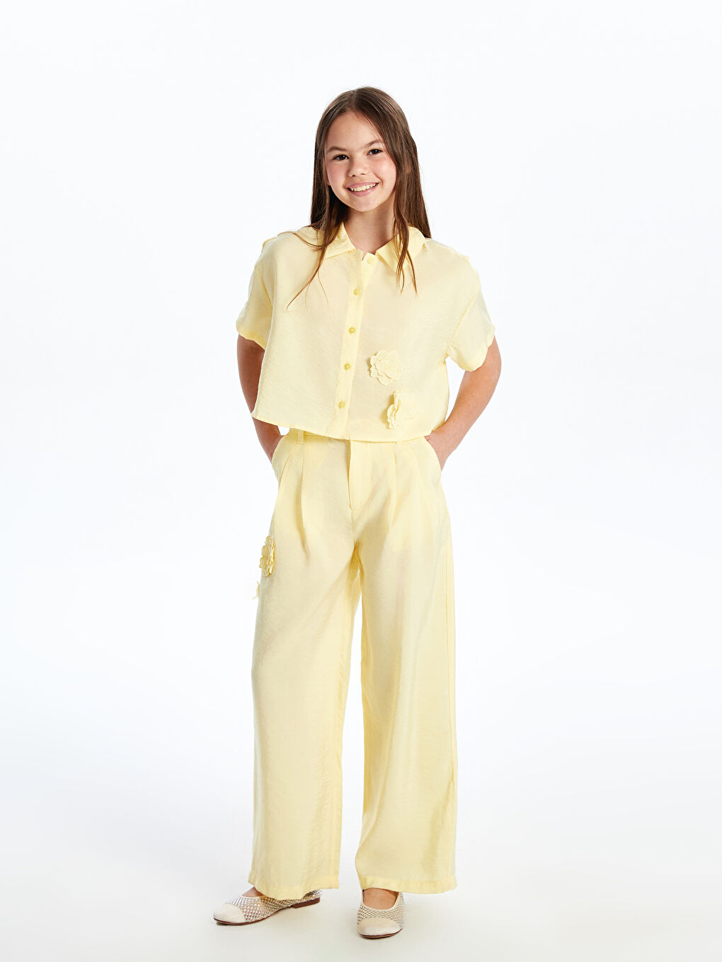 Floral Girls' Shirt -S5PO39Z4-DKD