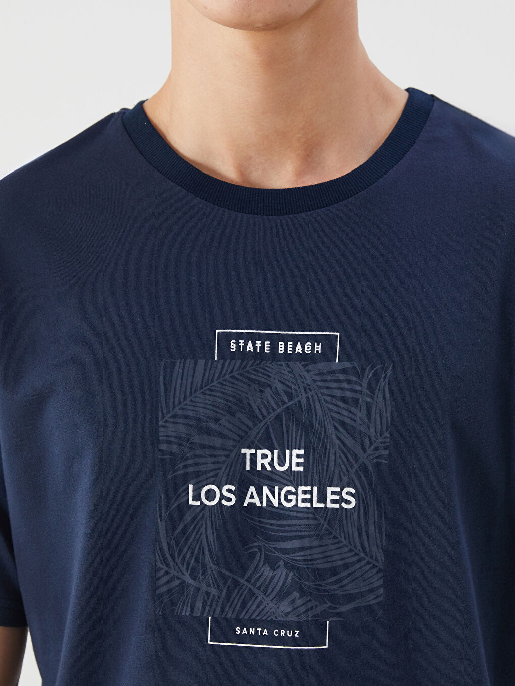 Crew Neck Printed Jersey Men's T-Shirt-2