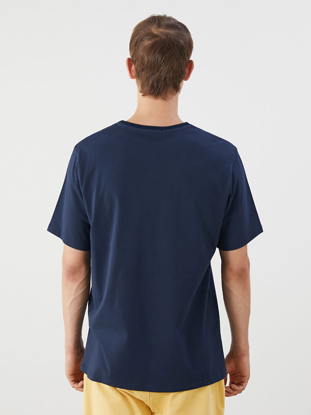 Crew Neck Printed Jersey Men's T-Shirt-3