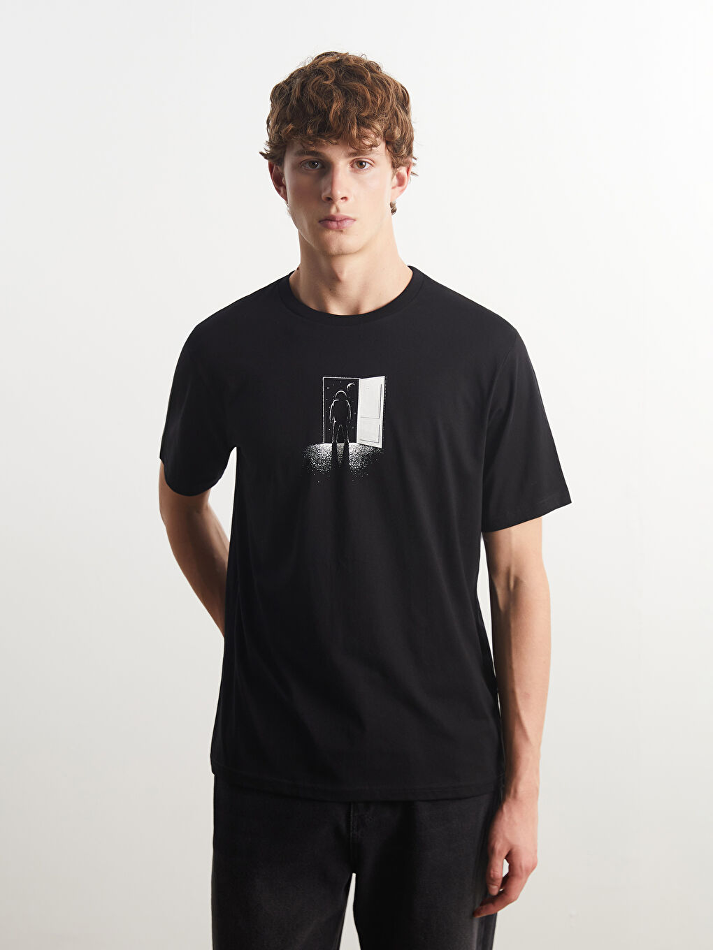 Crew Neck Printed Jersey Men's T-Shirt