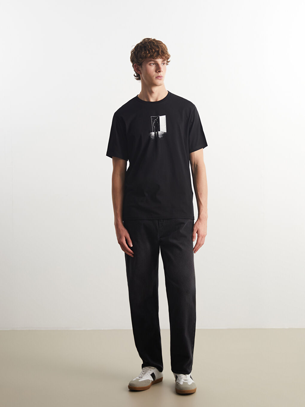 Crew Neck Printed Jersey Men's T-Shirt-1