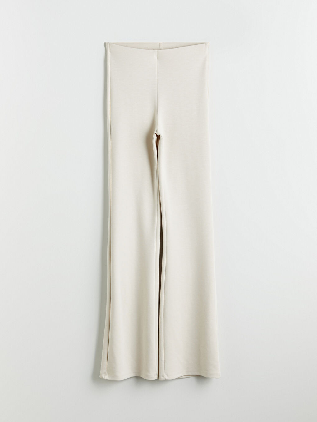 Bej Beli Lastikli Kadın Tayt Pantolon-4