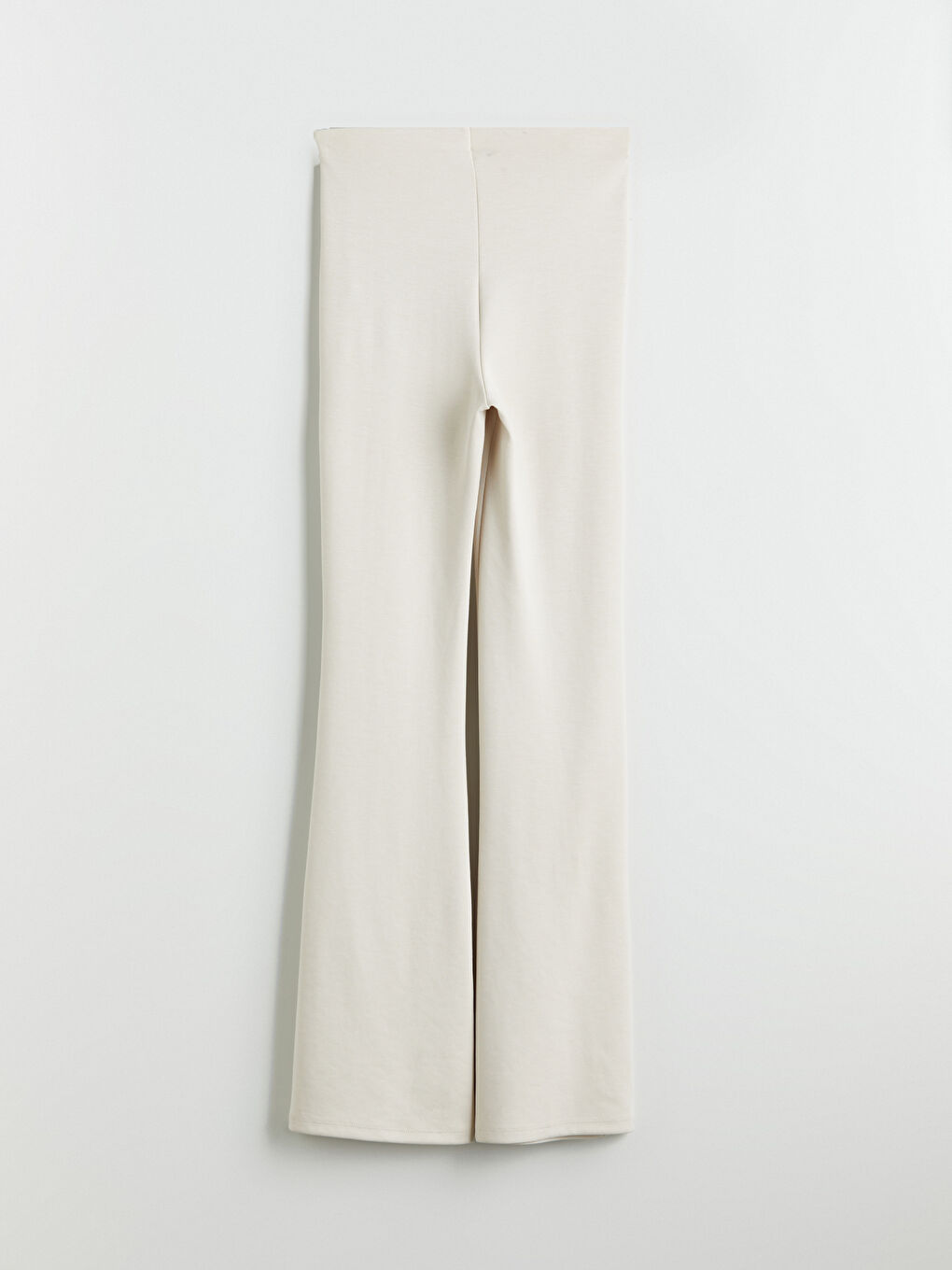 Bej Beli Lastikli Kadın Tayt Pantolon-5