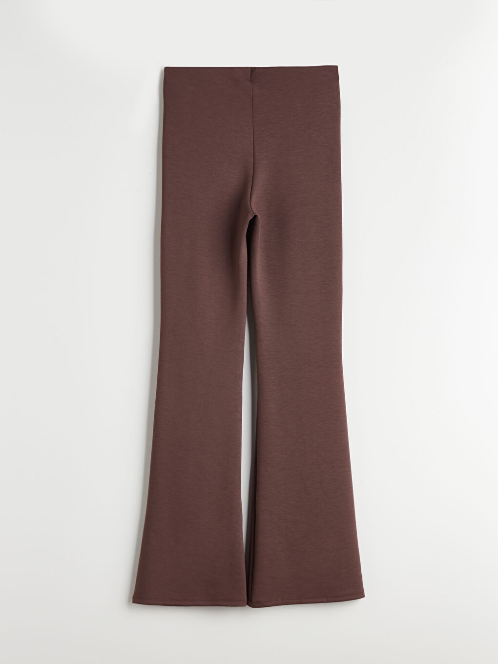 Kahverengi Beli Lastikli Kadın Tayt Pantolon-5