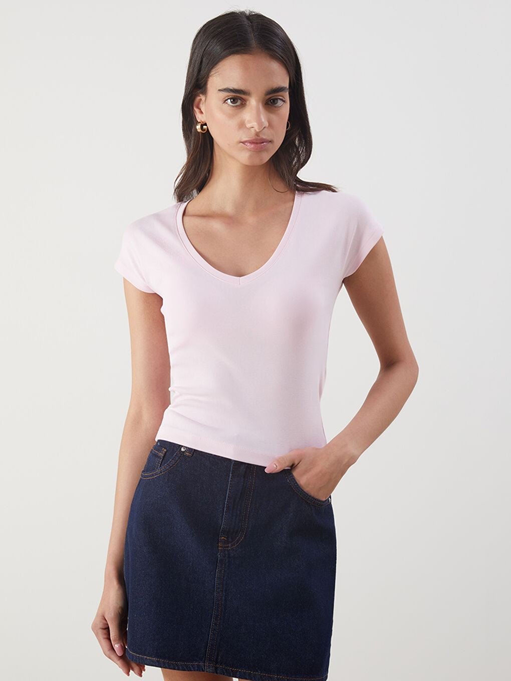 V-Neck Women's T-Shirt -S5PO88Z8-FXC