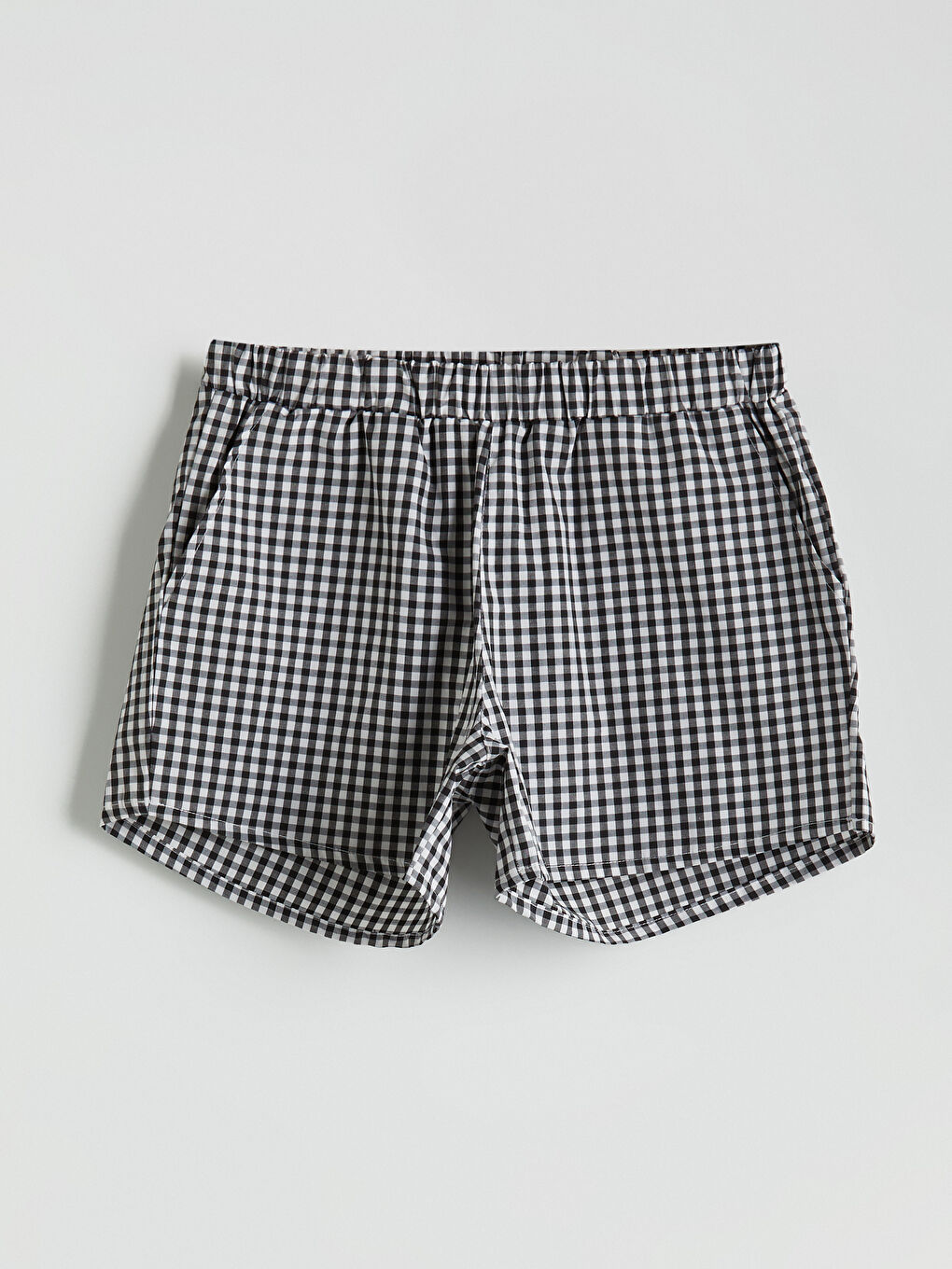 Elastic Waist Plaid Women's Short Pajama Bottom -S5PO98Z8-LQJ