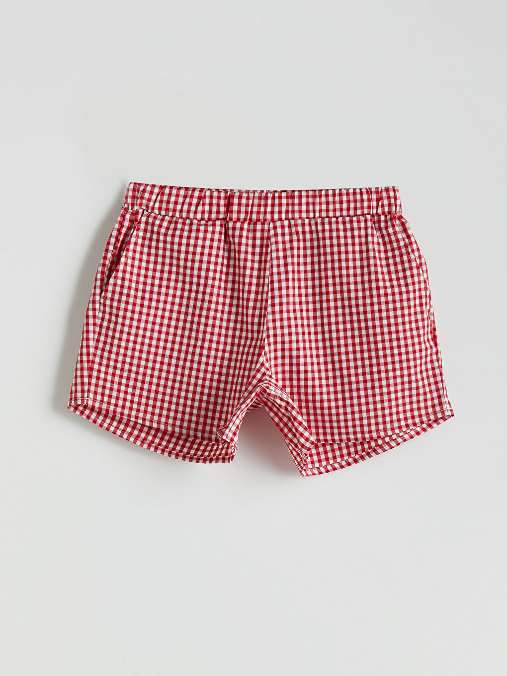 Elastic Waist Plaid Women's Short Pajama Bottom -S5PO98Z8-LTP