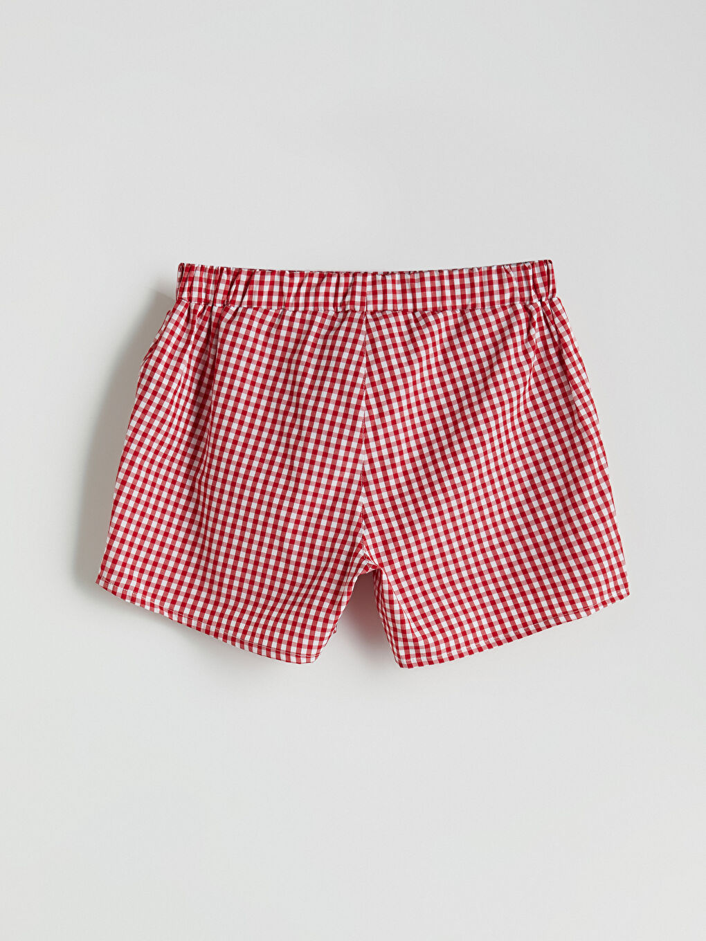 Elastic Waist Plaid Women's Short Pajama Bottom -S5PO98Z8-LTP