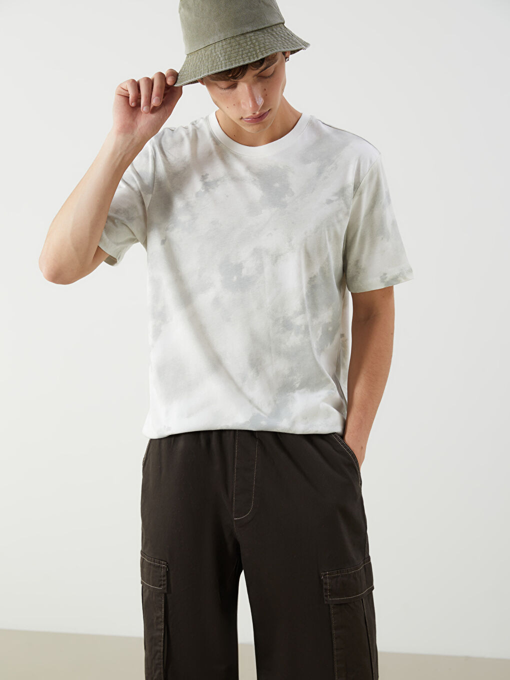 XSIDE Crew Neck Patterned Jersey Men's T-Shirt -S5PP12Z8-R9J