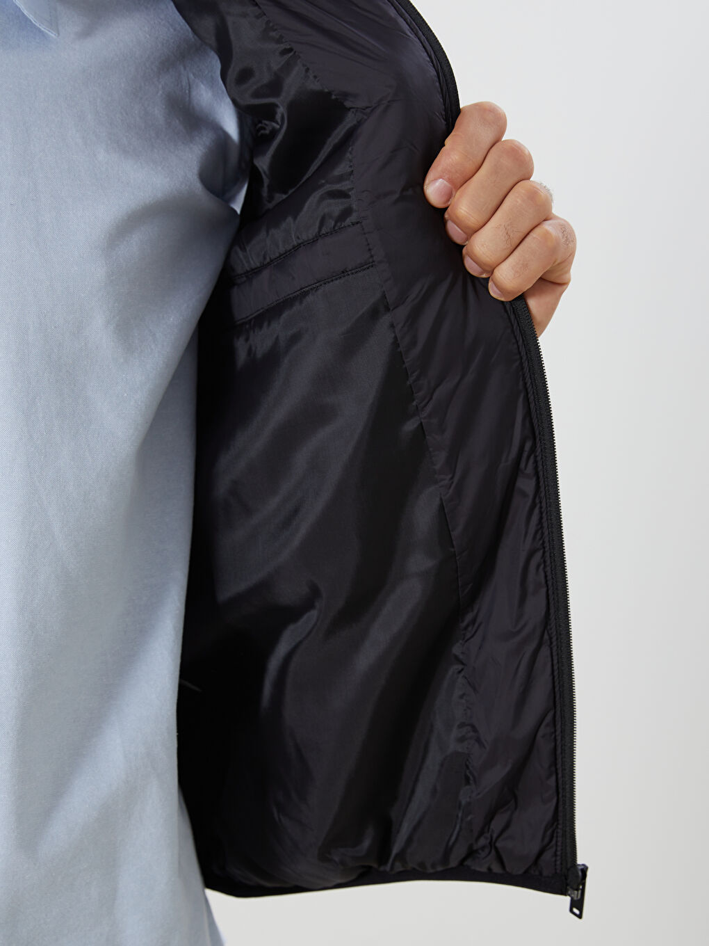  Yelek	Standard Fit Funnel Neck Men's Puffer Gilet-7