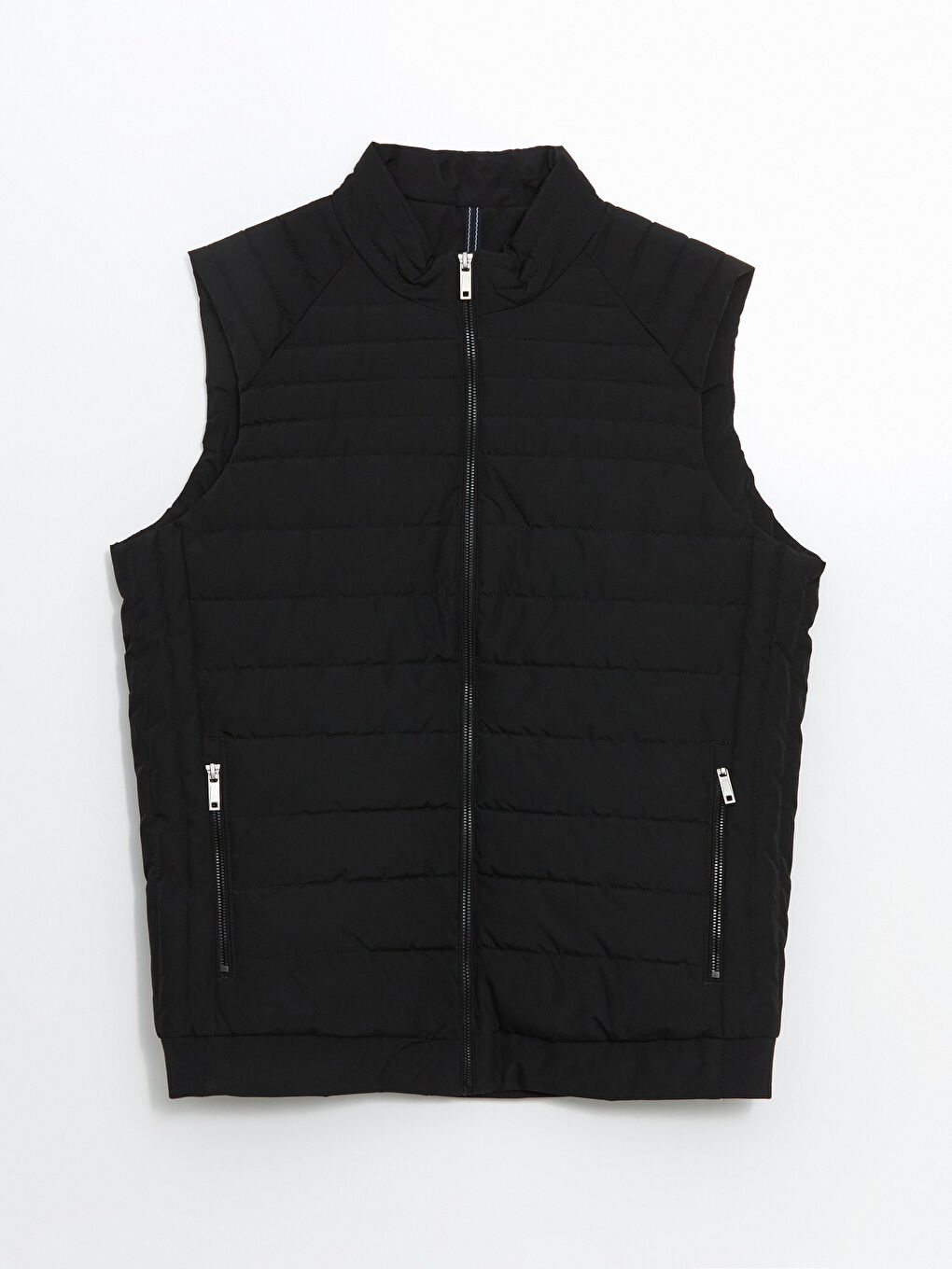 Siyah Standart Kalıp Dik Yaka Erkek Şişme Yelek-11