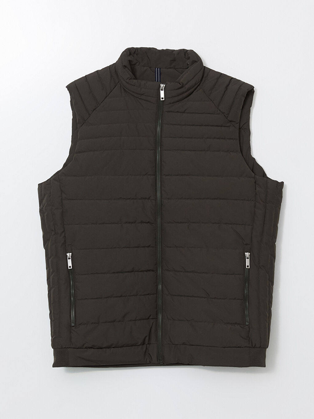 Haki Standart Kalıp Dik Yaka Erkek Şişme Yelek-11