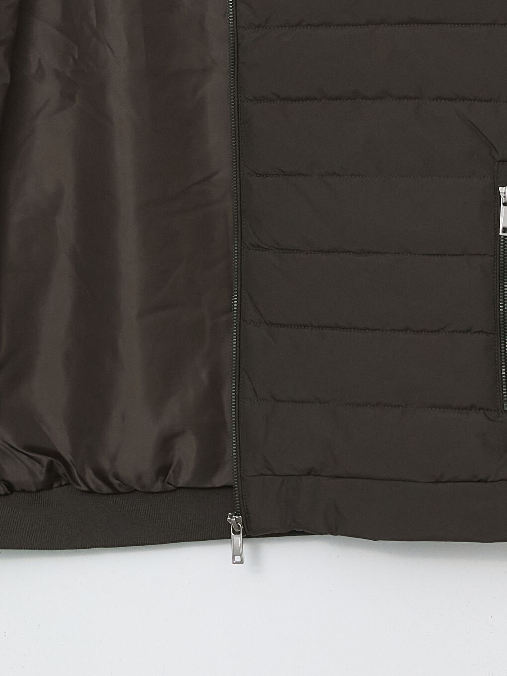 Haki Standart Kalıp Dik Yaka Erkek Şişme Yelek-13