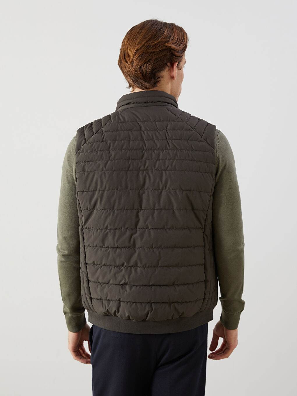Standard Fit Funnel Neck Men's Puffer Gilet-9