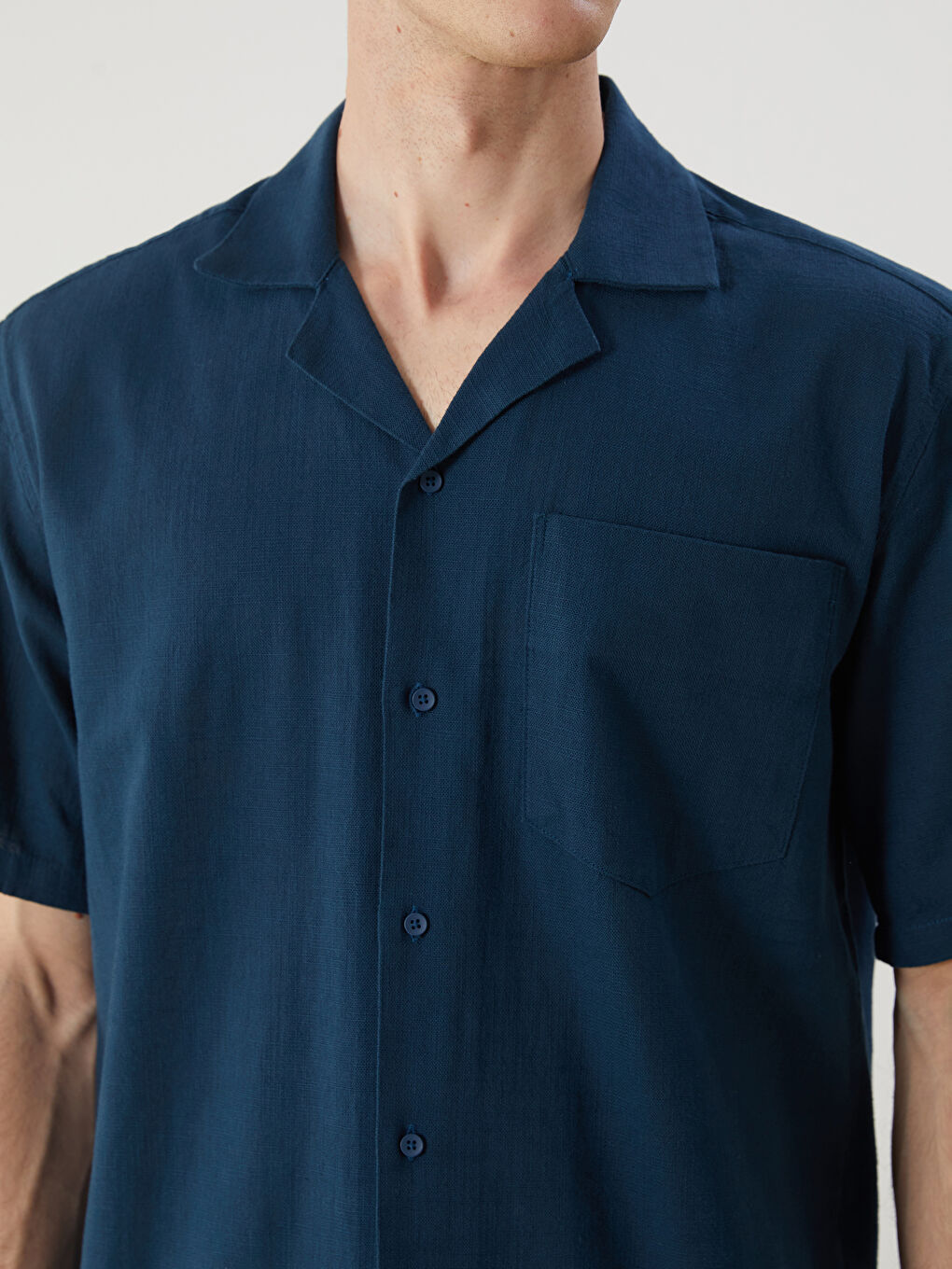 Regular Fit Short Sleeve Gabardine Men's Shirt -S5PP37Z8-CYB