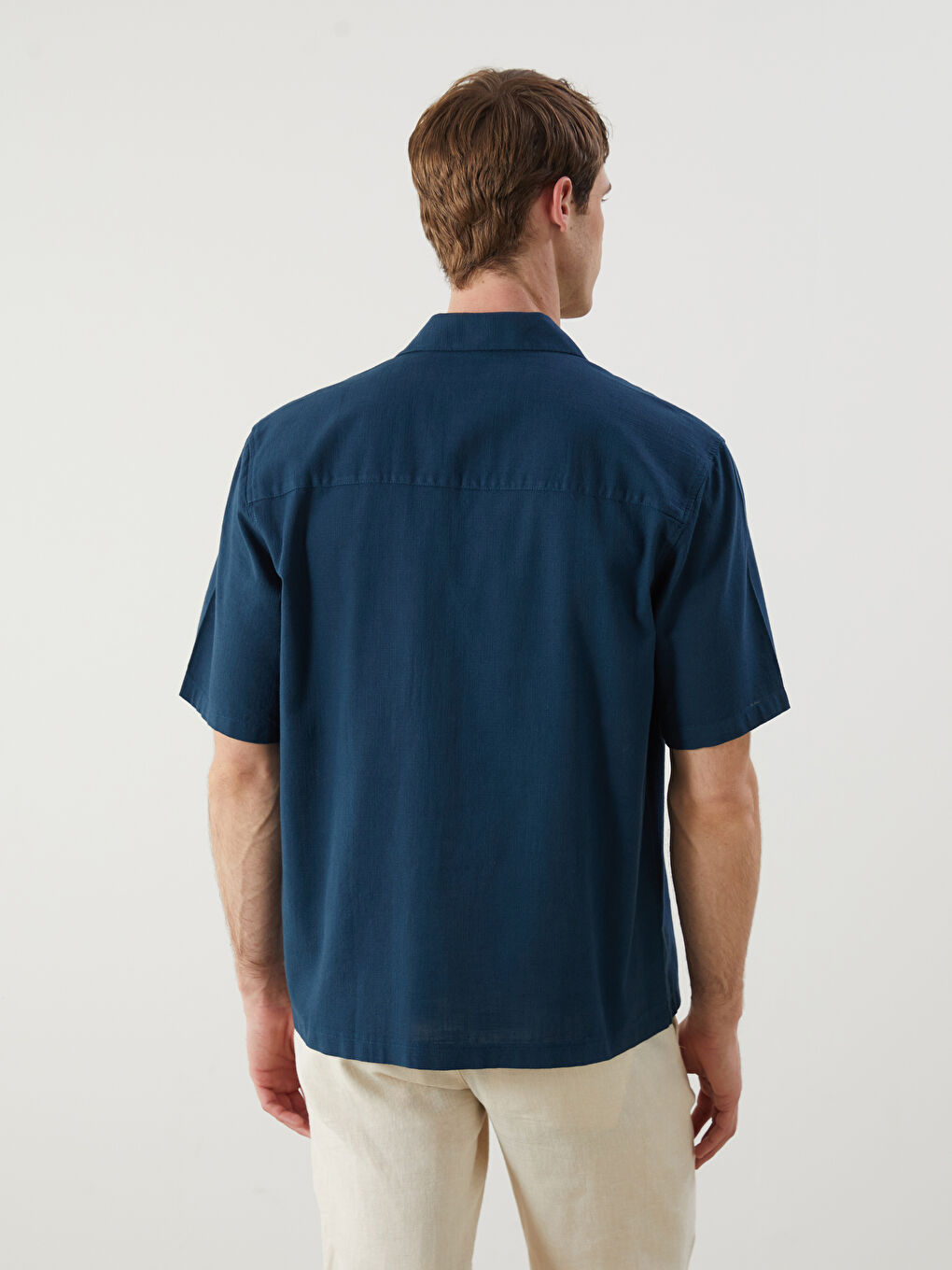 Regular Fit Short Sleeve Gabardine Men's Shirt -S5PP37Z8-CYB