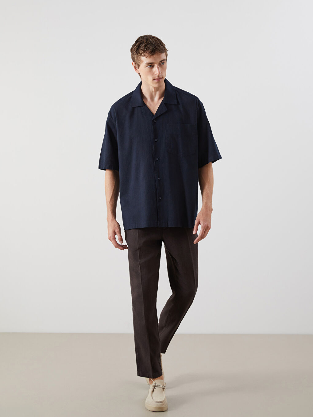 Regular Fit Short Sleeve Gabardine Men's Shirt -S5PP37Z8-RFH