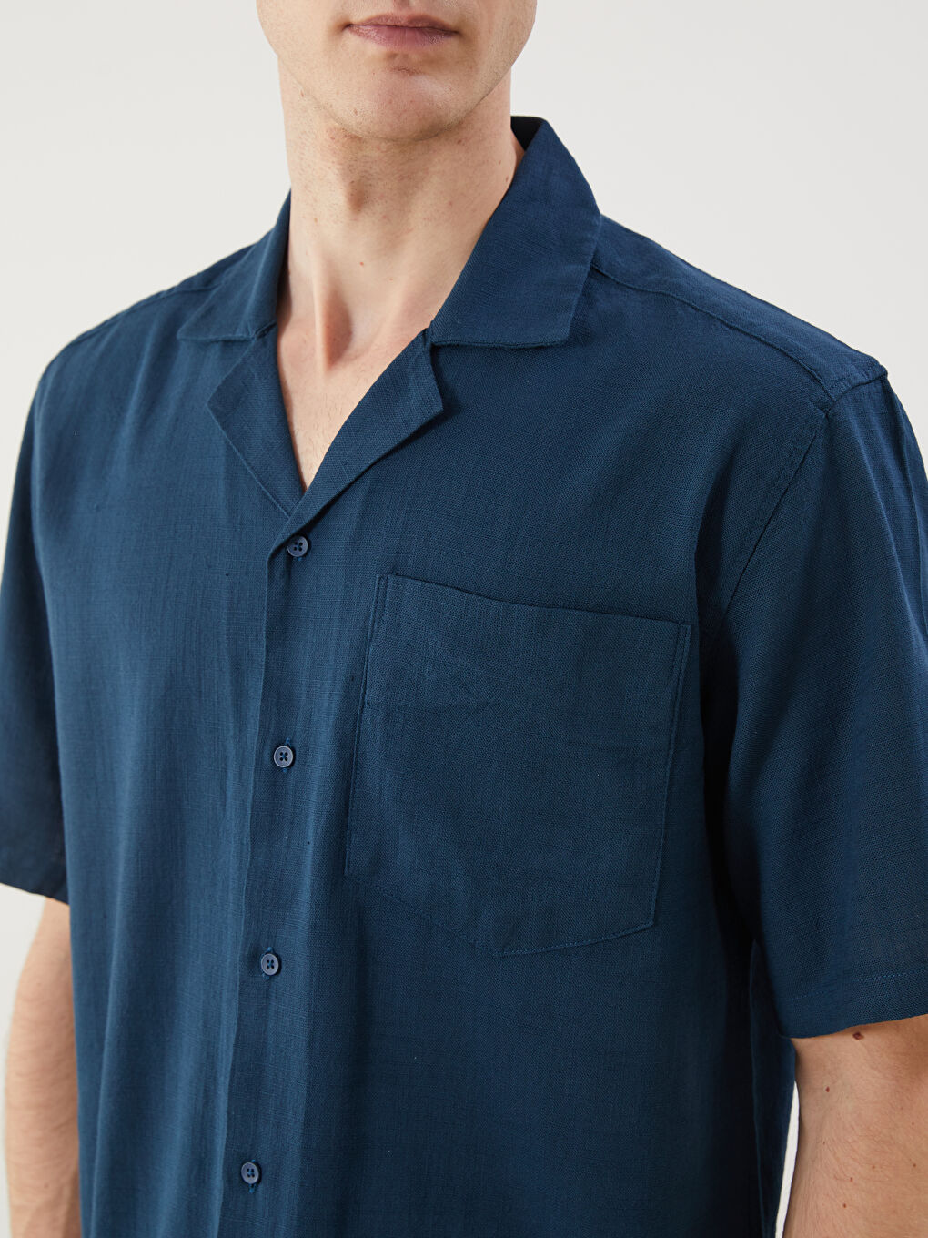 SOUTHBLUE Regular Fit Kısa Kollu Gabardin Erkek Gömlek -S5PP37Z8-CYB