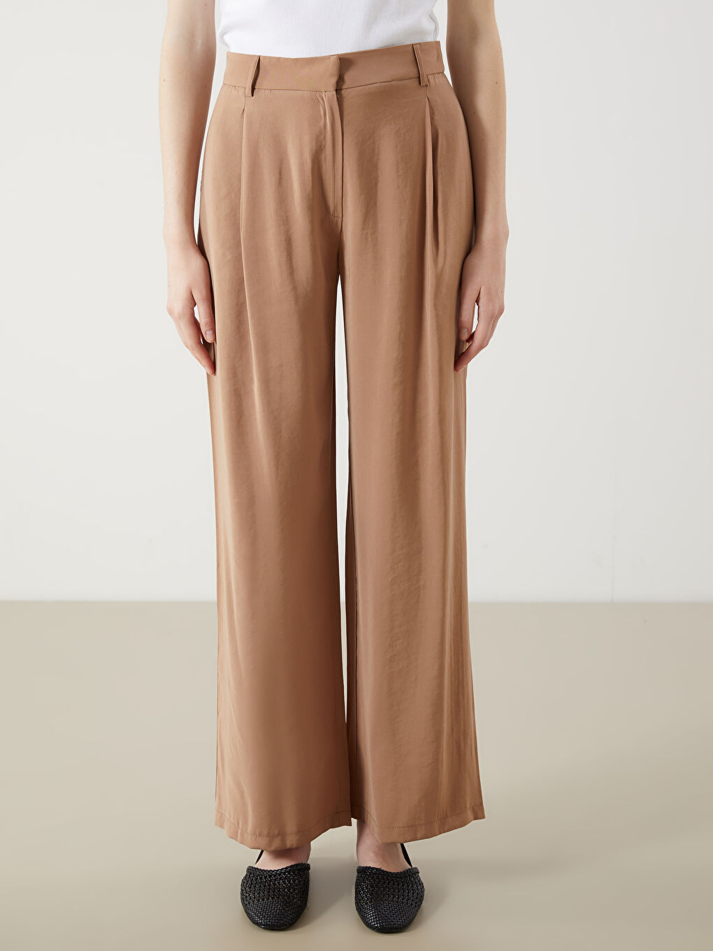 XSIDE Loose Fit Pleated Women's Trousers -S5PP40Z8-CTC