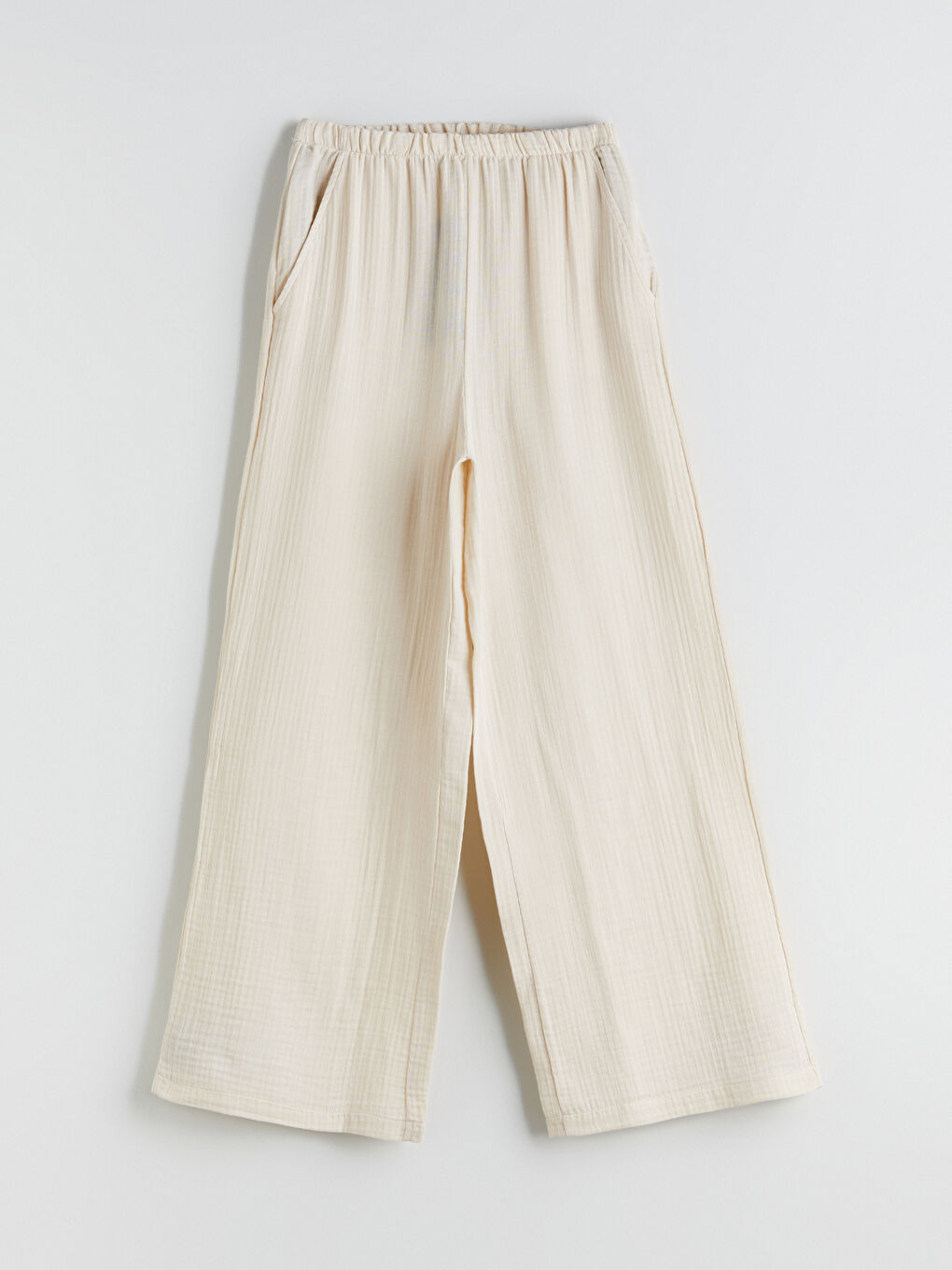 XSIDE Elasticated Waist Textured Women's Trousers -S5PP43Z8-CR8