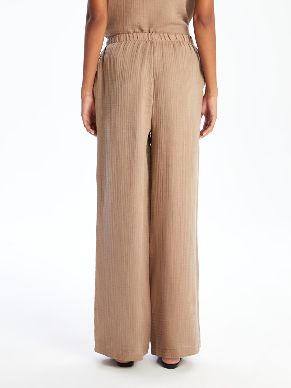XSIDE Elasticated Waist Textured Women's Trousers -S5PP43Z8-PS7