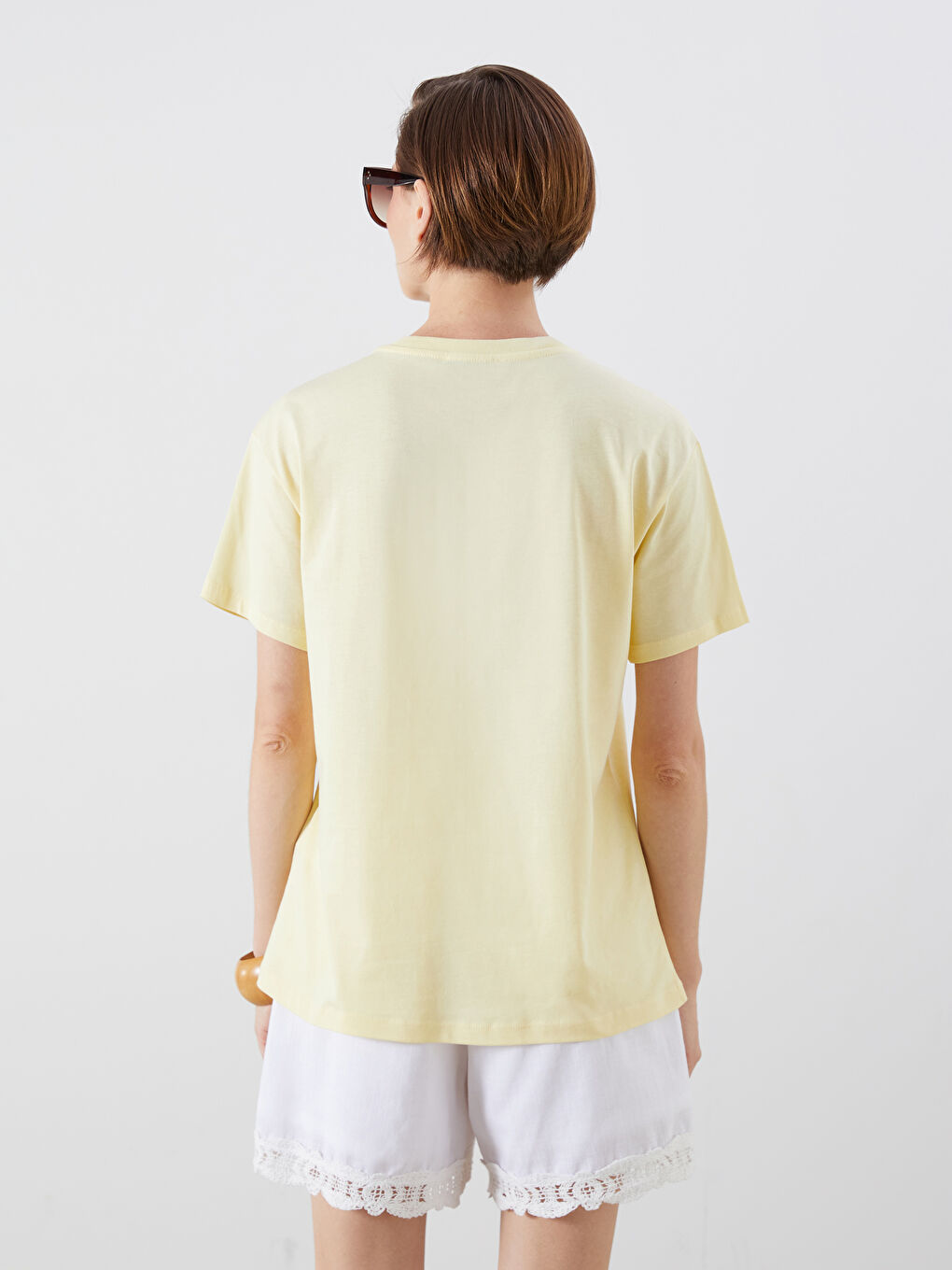 LCW Vision Crew Neck Embroidered Women's T-Shirt -S5PP45Z8-FSW