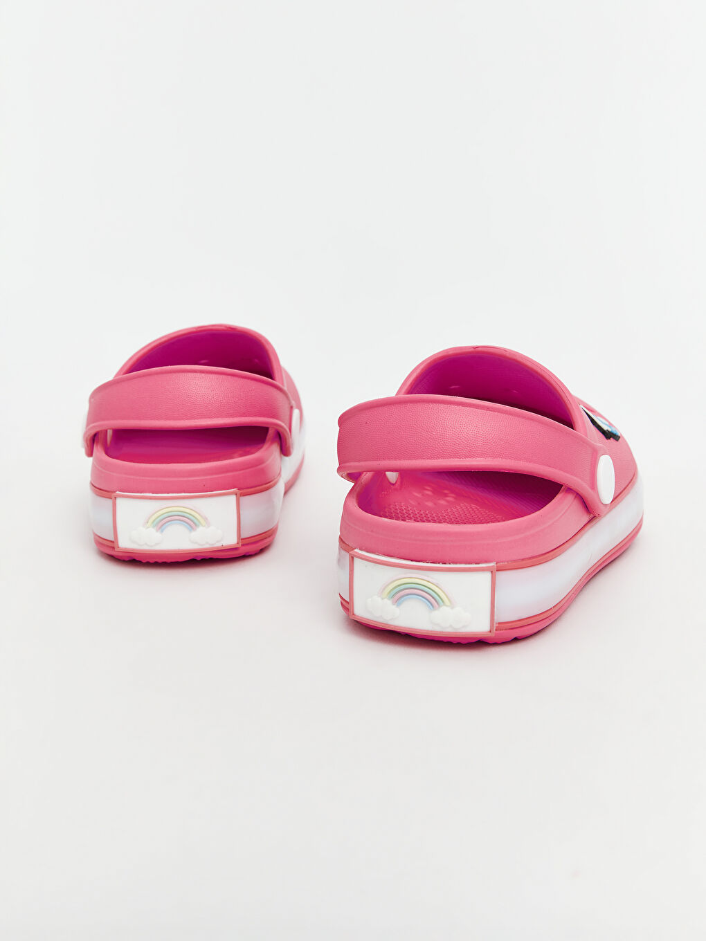 Pembe Hello Kitty Baskılı Tabanı Işıklı Kız Çocuk Plaj Sandaleti-5