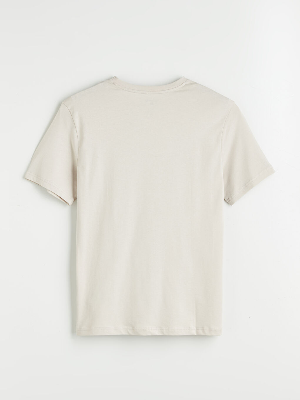 Gri Bisiklet Yaka Kısa Kollu Erkek Pijama Üst-1