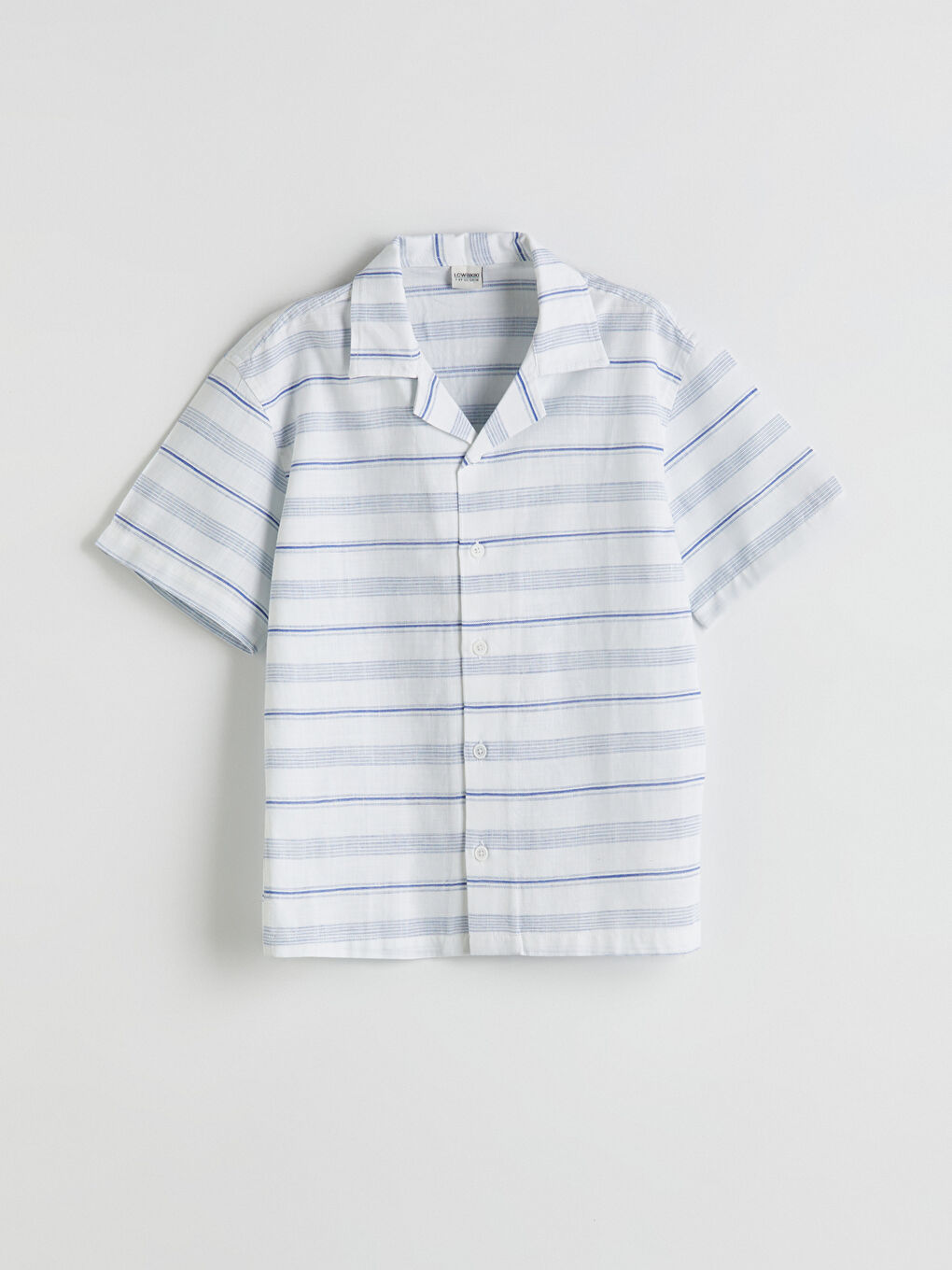 Resort Neck Striped Boys' Shirt -S5PP69Z4-LEN