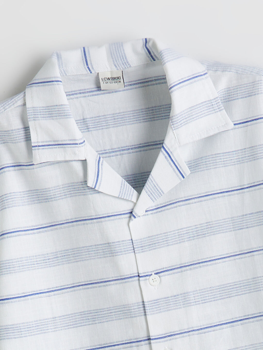 Resort Neck Striped Boys' Shirt -S5PP69Z4-LEN