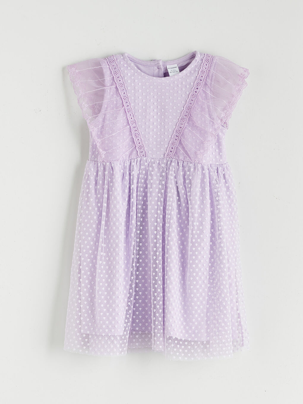 Crew Neck Girls' Lace Dress -S5PP87Z1-G3W
