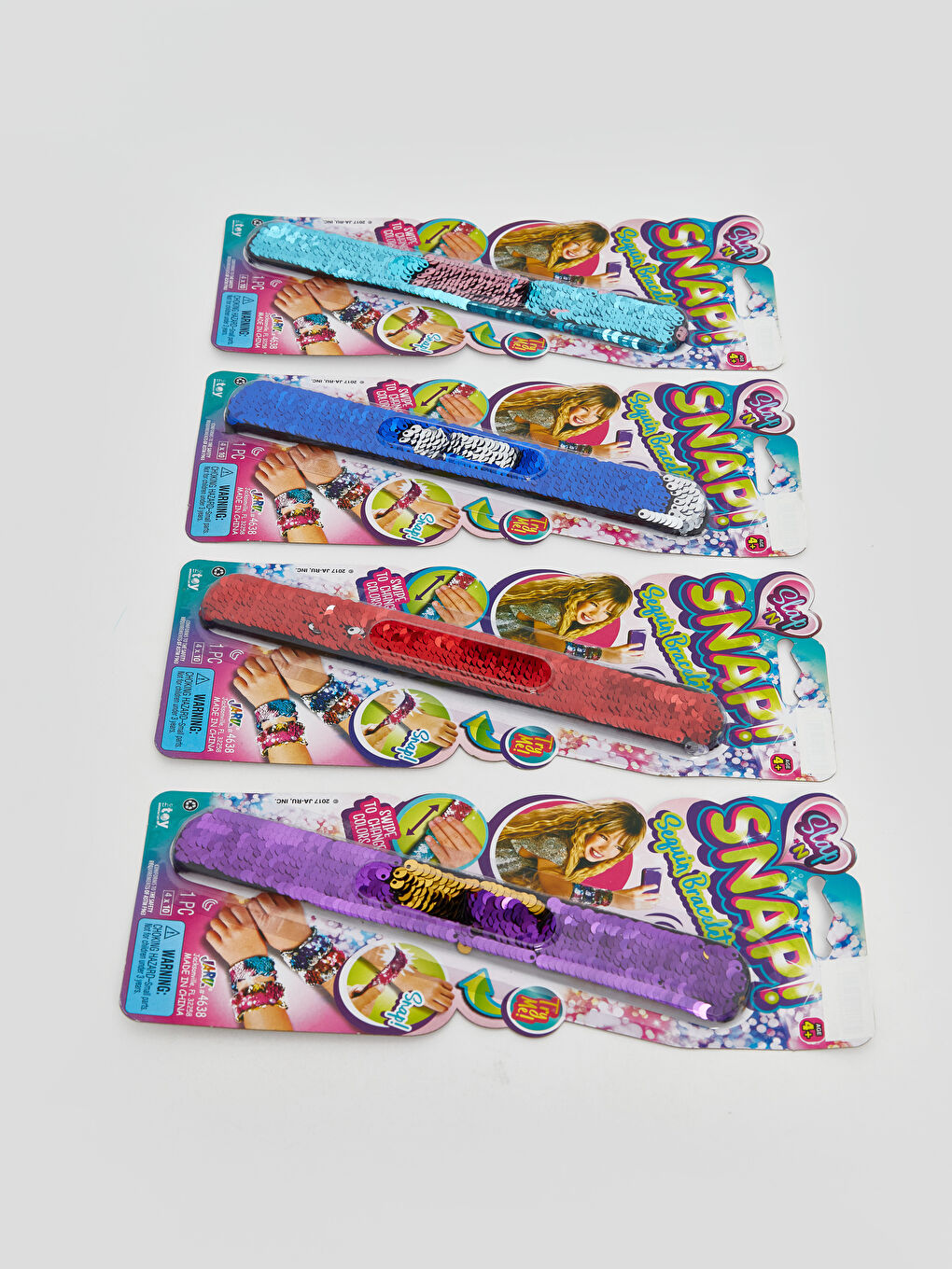 Karışık Çift Taraflı Payetli Kız Çocuk Bileklik-1