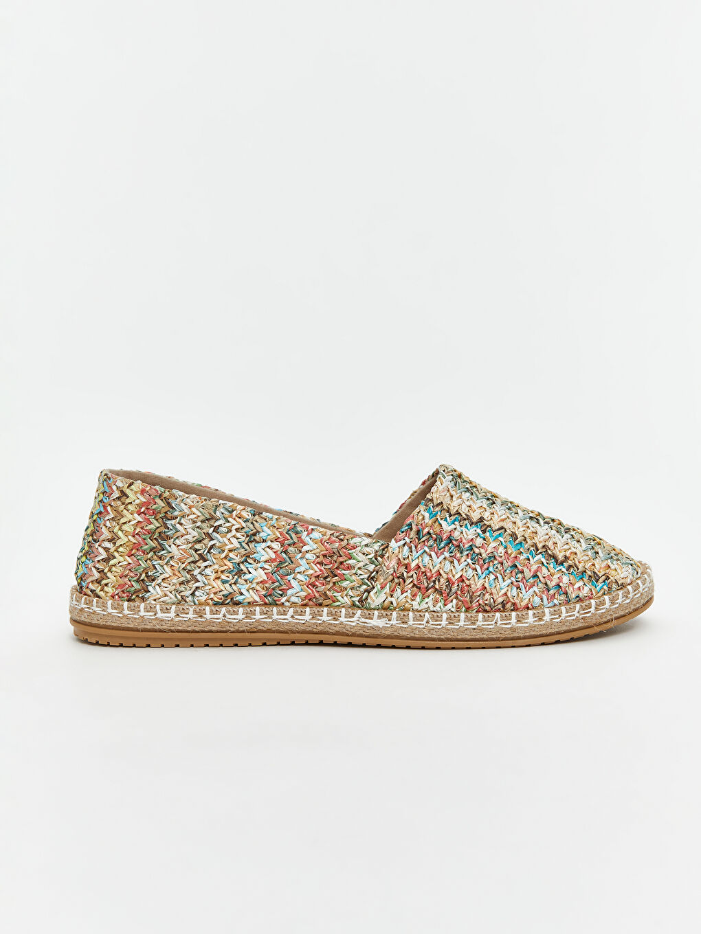 Karışık Kadın Hasır Espadril Ayakkabı-1