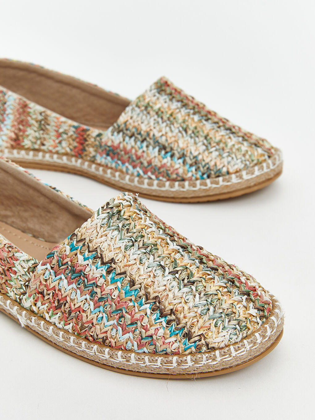 Karışık Kadın Hasır Espadril Ayakkabı-2