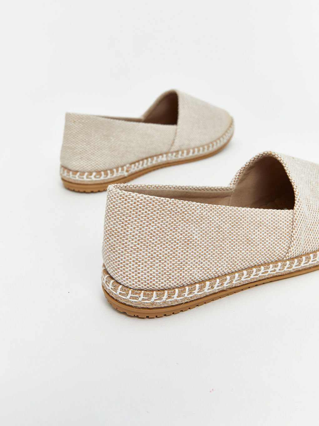 Bej Kadın Hasır Espadril Ayakkabı-4