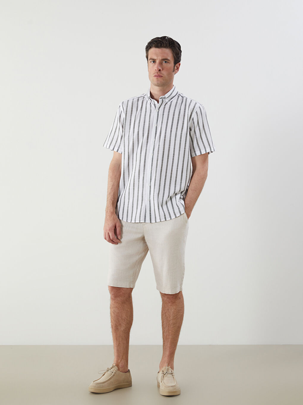 Regular Fit Short Sleeve Men's Shirt -S5PQ37Z8-CTA