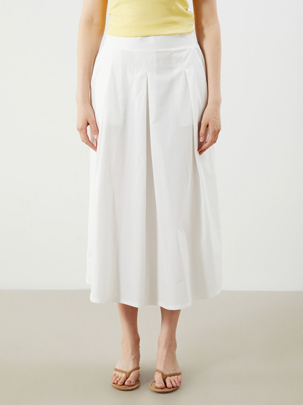 Elasticated Waist Pleated Skirt -S5PQ38Z8-ZUY