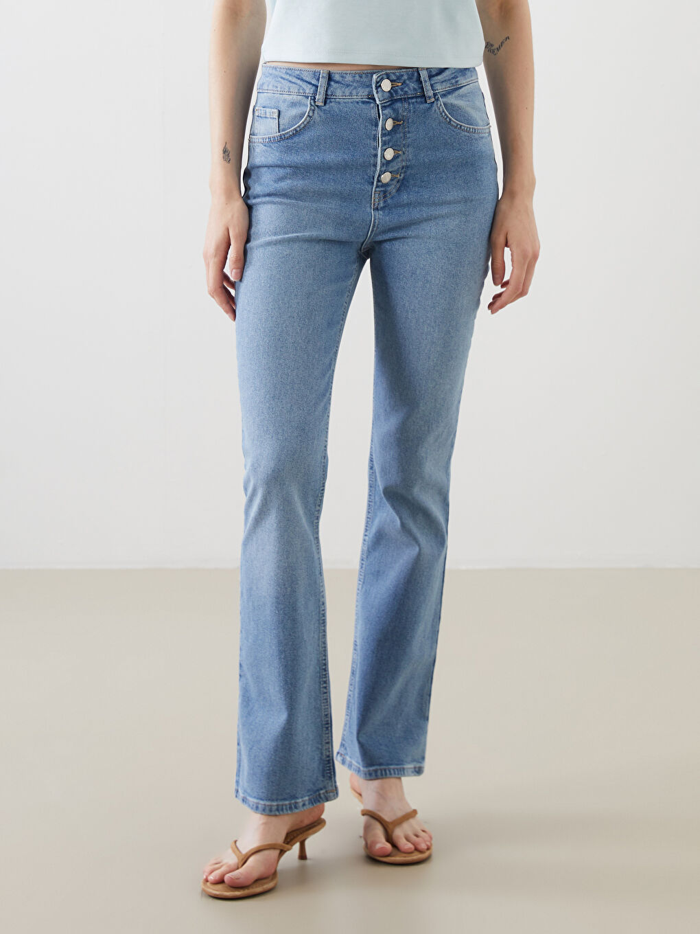 Cropped Flare Women's Jeans -S5PQ40Z8-311