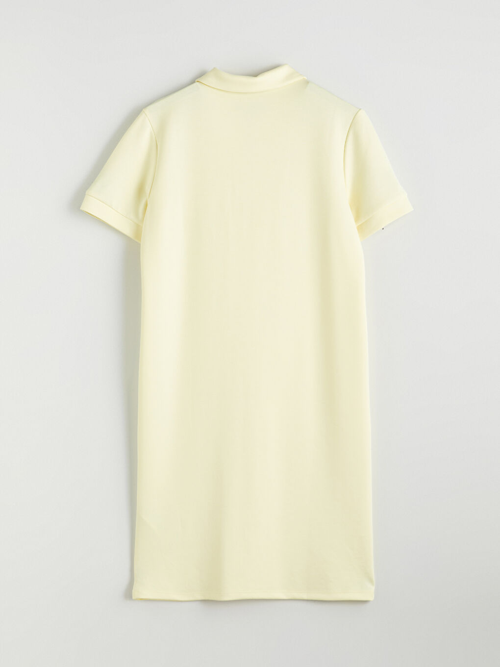Sarı Polo Yaka Mini Elbise-5