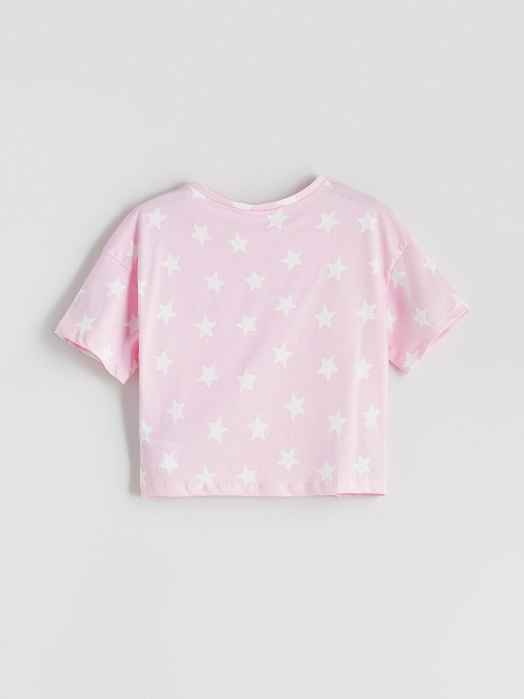 Pembe Bisiklet Yaka Kız Çocuk Pijama Üst-2