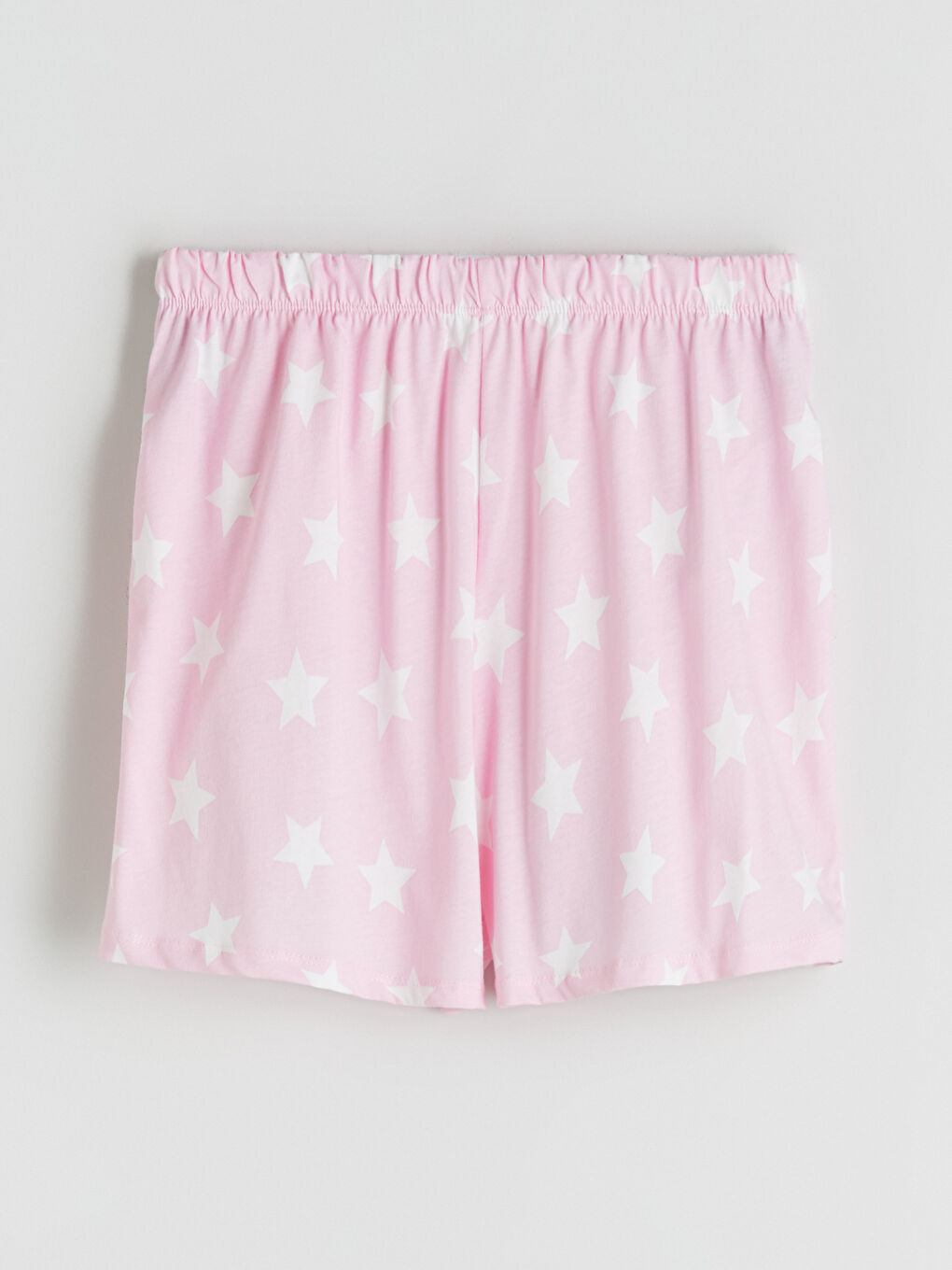 Pembe Beli Lastikli Kız Çocuk Pijama Şort