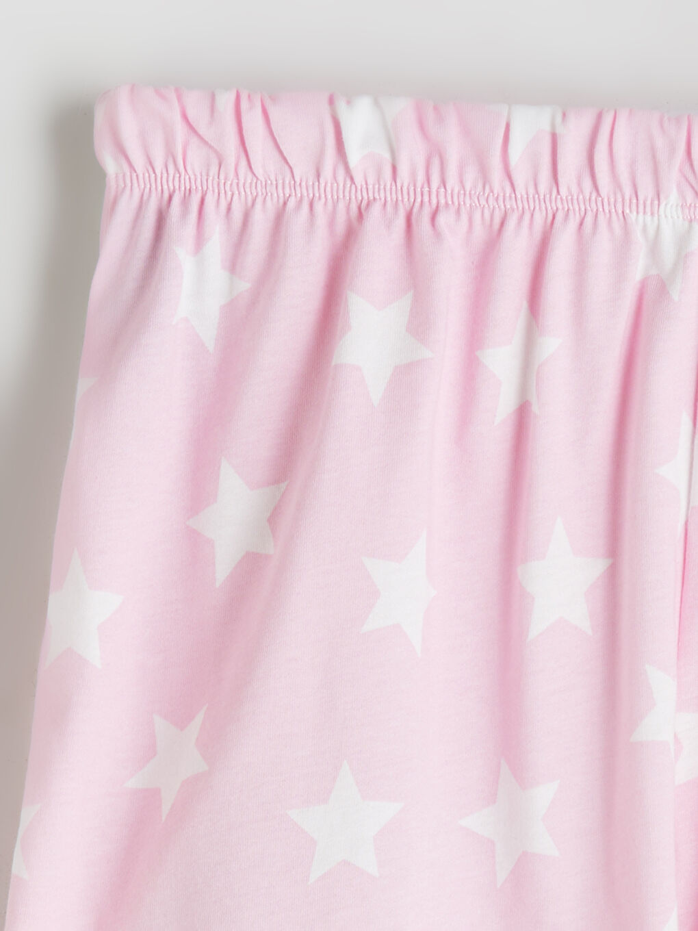 Pembe Beli Lastikli Kız Çocuk Pijama Şort-1