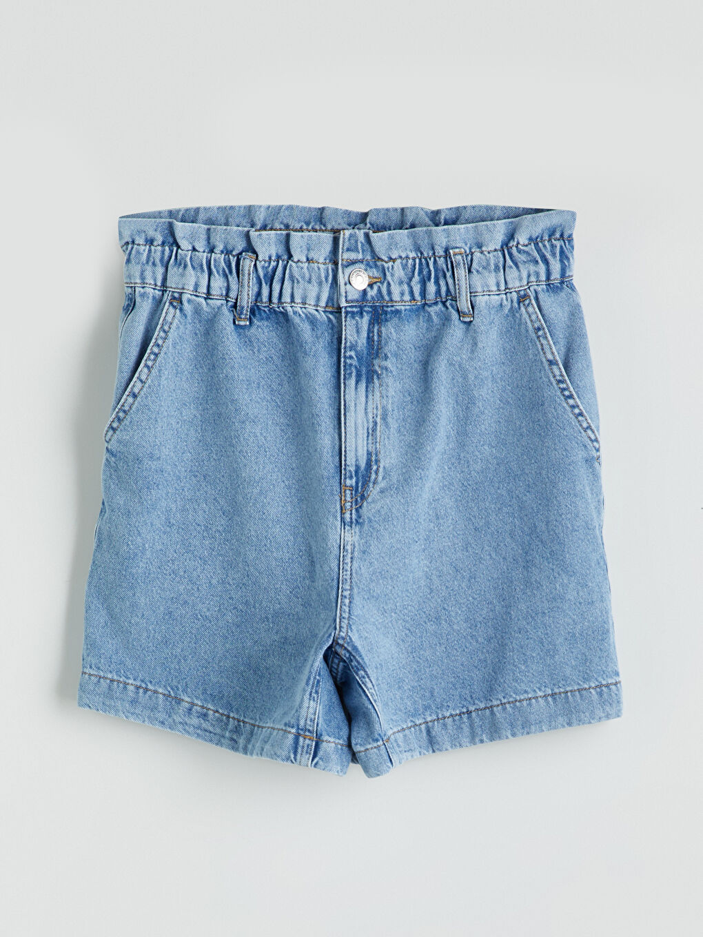 Elasticated Waist Women's Denim Shorts -S5PQ68Z8-311