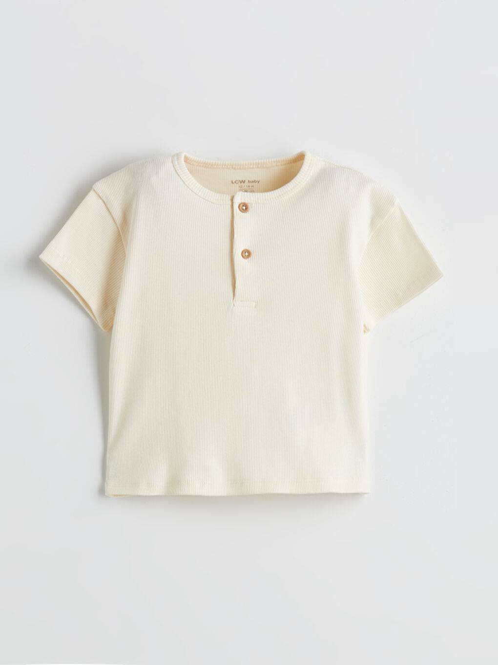 Ekru Basic Erkek Bebek Tişört ve Şort 2'li-1